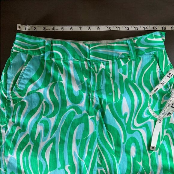 LILLY PULITZER Women’s Finders Keepers The Chipper Short Green Blue White Size 8 - Picture 12 of 14